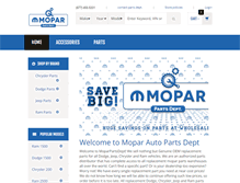 Tablet Screenshot of moparpartsdept.com